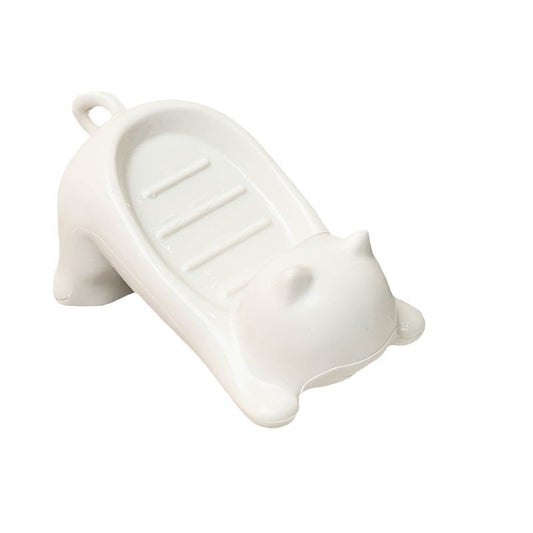 Cat-Shaped Self-Draining Soap Dish – Cute Sink Soap Holder