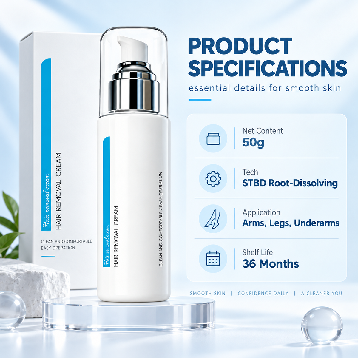🎁Buy 1 Get 1 Free🥳2026 HOT SALE❄️🌸 Ice-Cooling Hair Removal Cream – instantly soothes sensitive skin. ✨