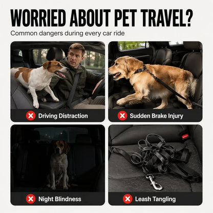 🐶🚗🐾 BUY 1 GET 1 FREE | Shock-Absorbing Pet Car Seat Belt – Safer, Smoother Rides ✨