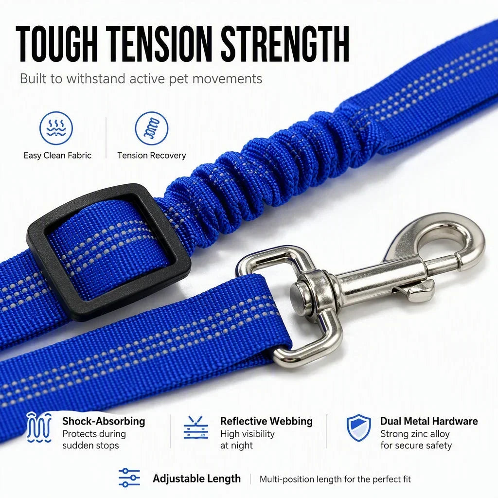🐶🚗🐾 BUY 1 GET 1 FREE | Shock-Absorbing Pet Car Seat Belt – Safer, Smoother Rides ✨