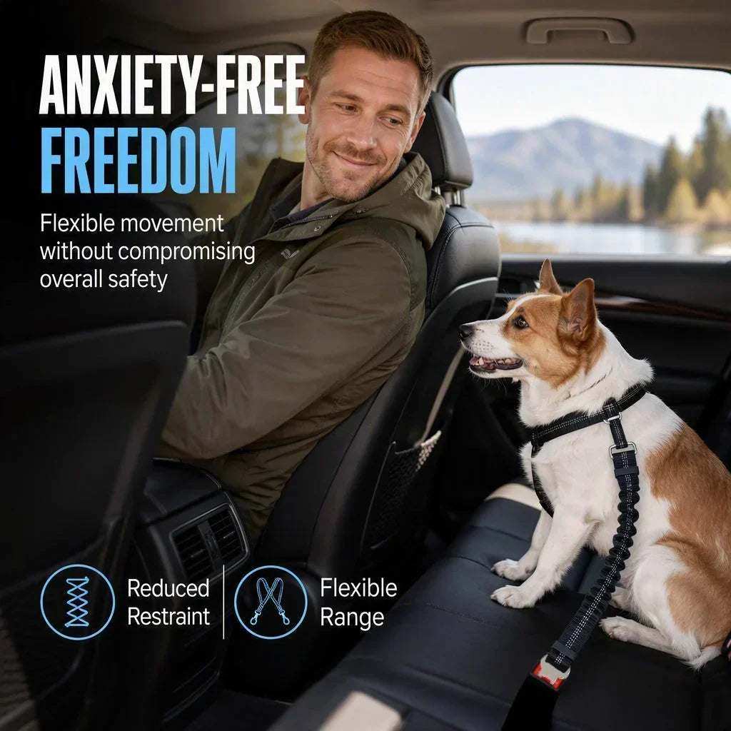 🐶🚗🐾 BUY 1 GET 1 FREE | Shock-Absorbing Pet Car Seat Belt – Safer, Smoother Rides ✨