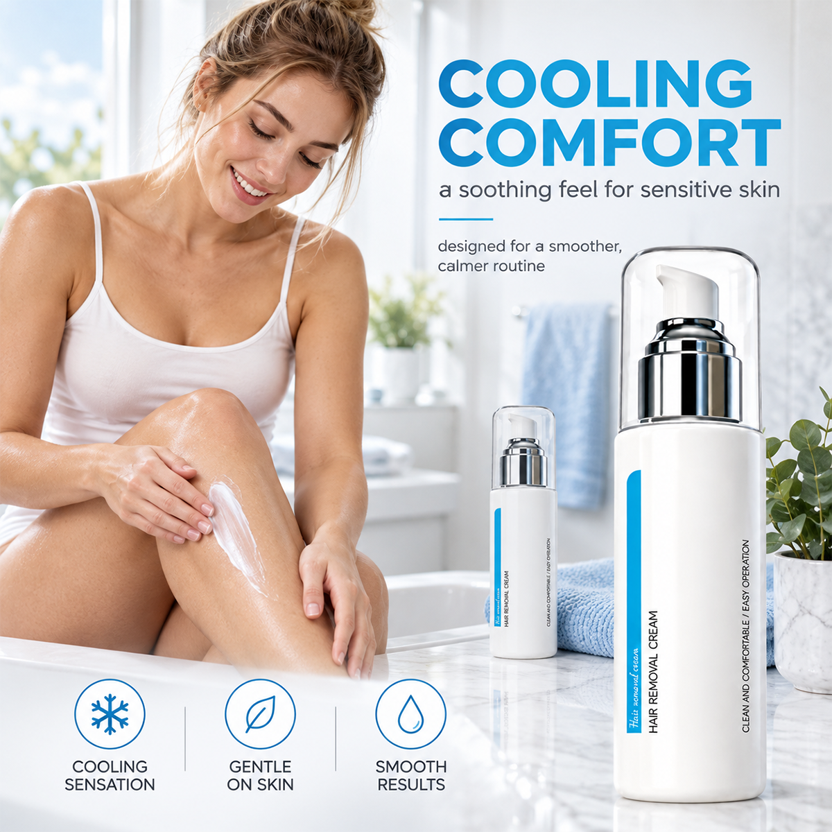 🎁Buy 1 Get 1 Free🥳2026 HOT SALE❄️🌸 Ice-Cooling Hair Removal Cream – instantly soothes sensitive skin. ✨