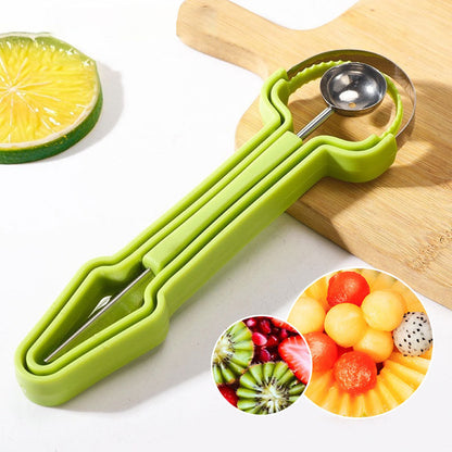 🎁 BUY 1 GET 1 FREE 🍉3-in-1 Fruit Scoop Tool – Scoop, Carve & Create Perfect Fruit Balls with Ease ✨