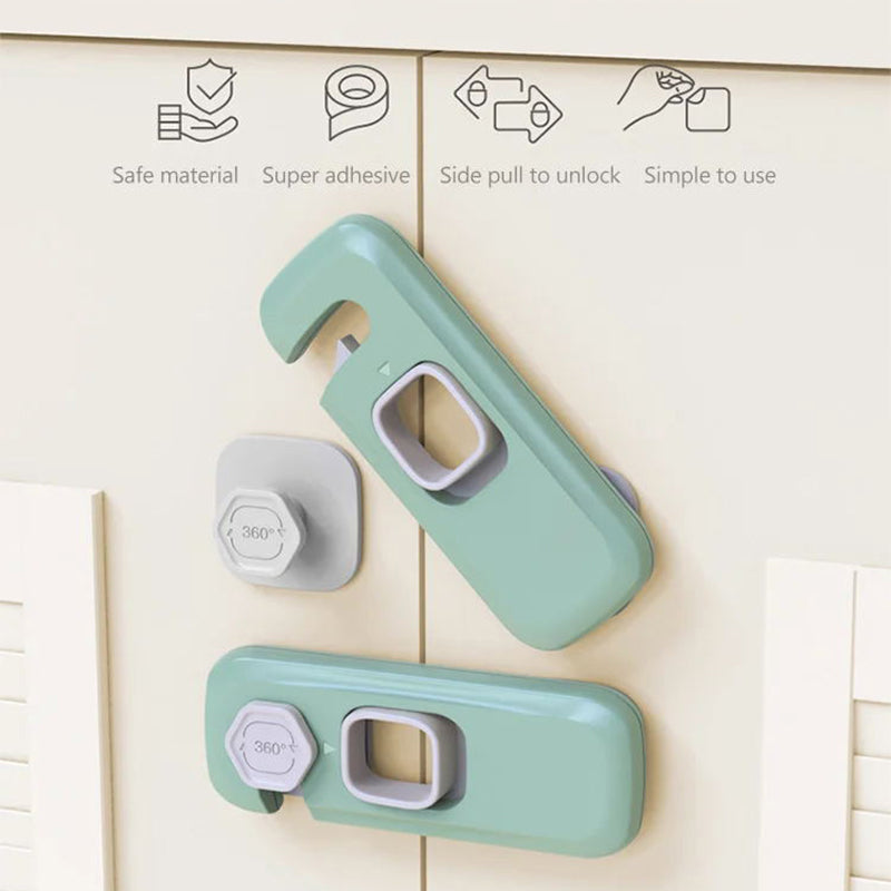 🎁 BUY 1 GET 1 FREE | Child-Proof Refrigerator Locks – Peel & Stick Safety for Fridges, Cabinets & Drawers 🏡✨