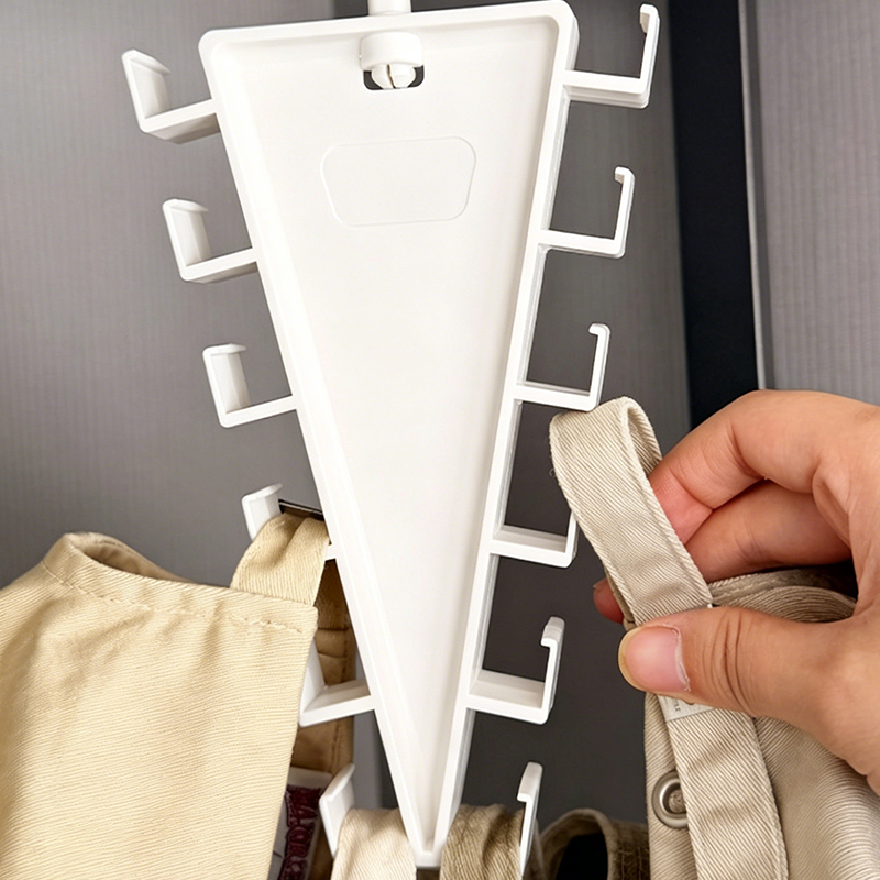 🔥 BUY 3 GET 5 FREE 👕Space-Saving Triangle Closet Organizer – 360° Rotating Multi-Use Hanger ✨