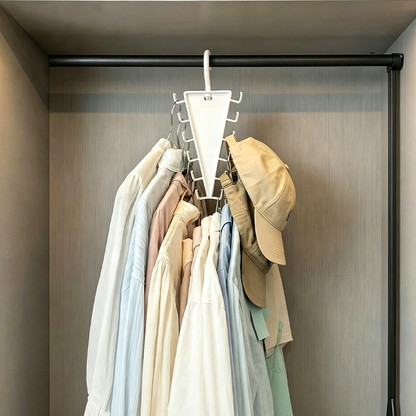🔥 BUY 3 GET 5 FREE 👕Space-Saving Triangle Closet Organizer – 360° Rotating Multi-Use Hanger ✨