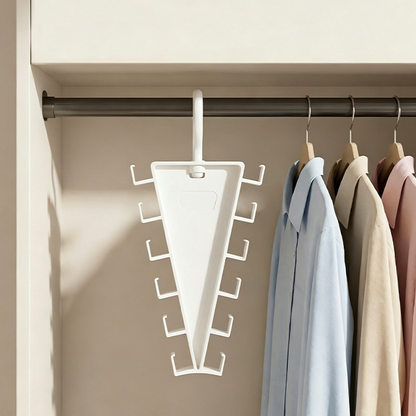 🔥 BUY 3 GET 5 FREE 👕Space-Saving Triangle Closet Organizer – 360° Rotating Multi-Use Hanger ✨