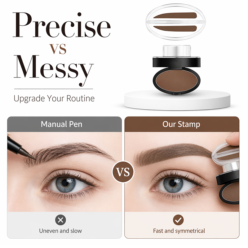 🎁 BUY 1 GET 1 FREE | Long-Lasting Eyebrow Stamp Powder – Quick, Defined & Natural-Looking Brows ✨