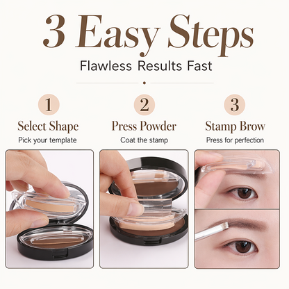 🎁 BUY 1 GET 1 FREE | Long-Lasting Eyebrow Stamp Powder – Quick, Defined & Natural-Looking Brows ✨