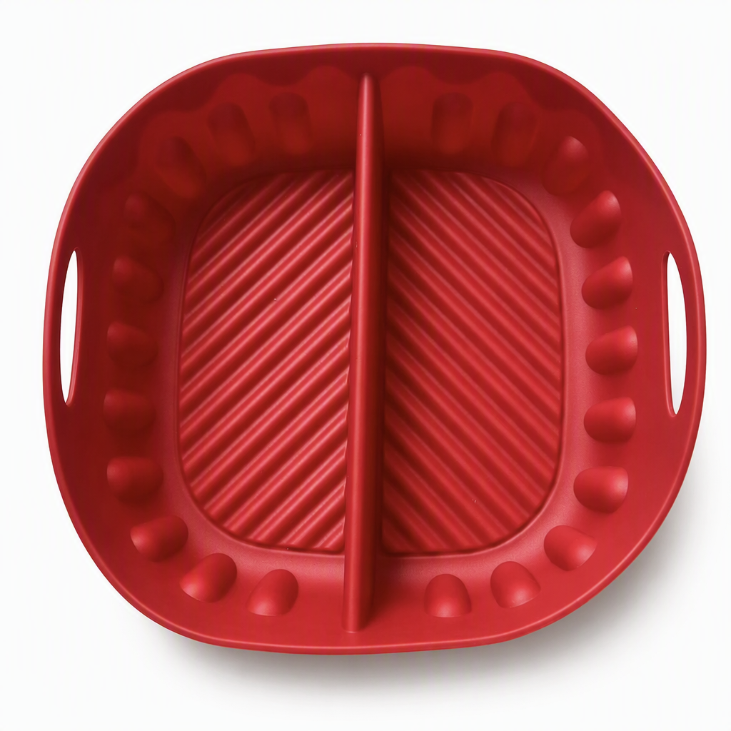 ⏳ LIMITED-TIME 50% OFF 🔥| Dual-Compartment Air Fryer Silicone Liner — Cook 2 Foods at Once, Less Mess & Easier Cleanup